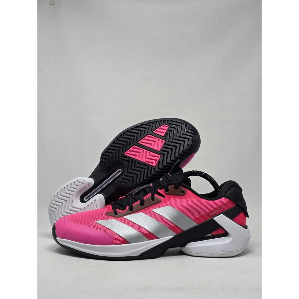 Adidas Adizero Ubersonic 5 Mens Size 9.5 Pink Silver Tennis Shoes JQ2901 NEW